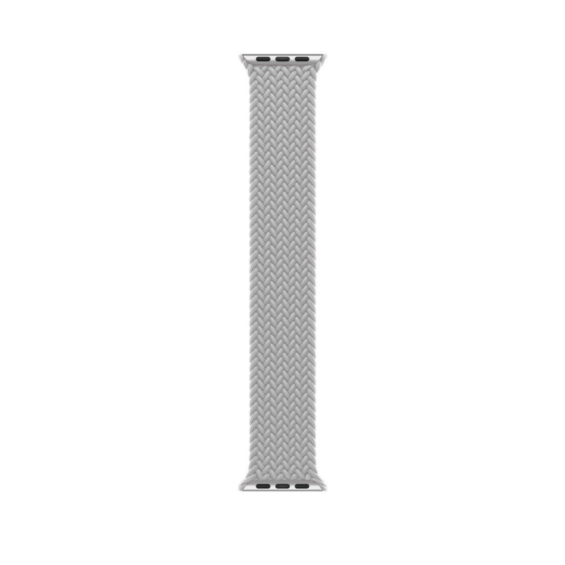 Pearl White Braided Solo Loop Apple Watch Straps - Band View