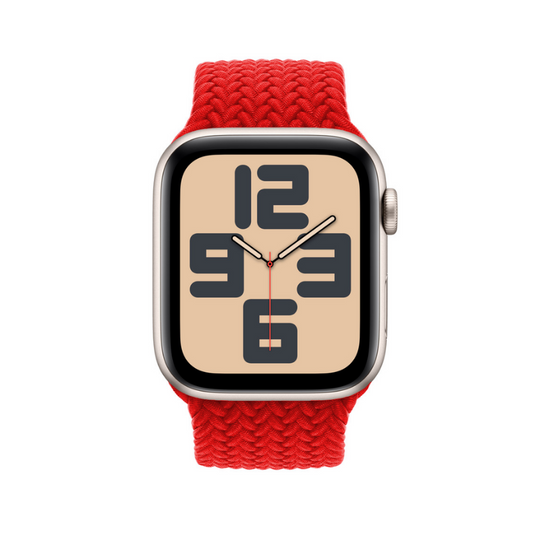 Red Braided Solo Loop for Apple Watch - Side View