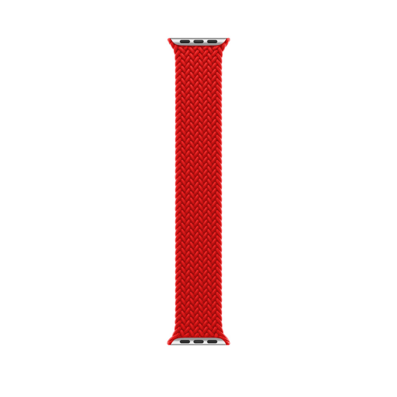 Red Braided Solo Loop Apple Watch Straps - Band View