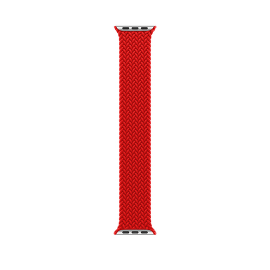 Red Braided Solo Loop Apple Watch Straps - Band View
