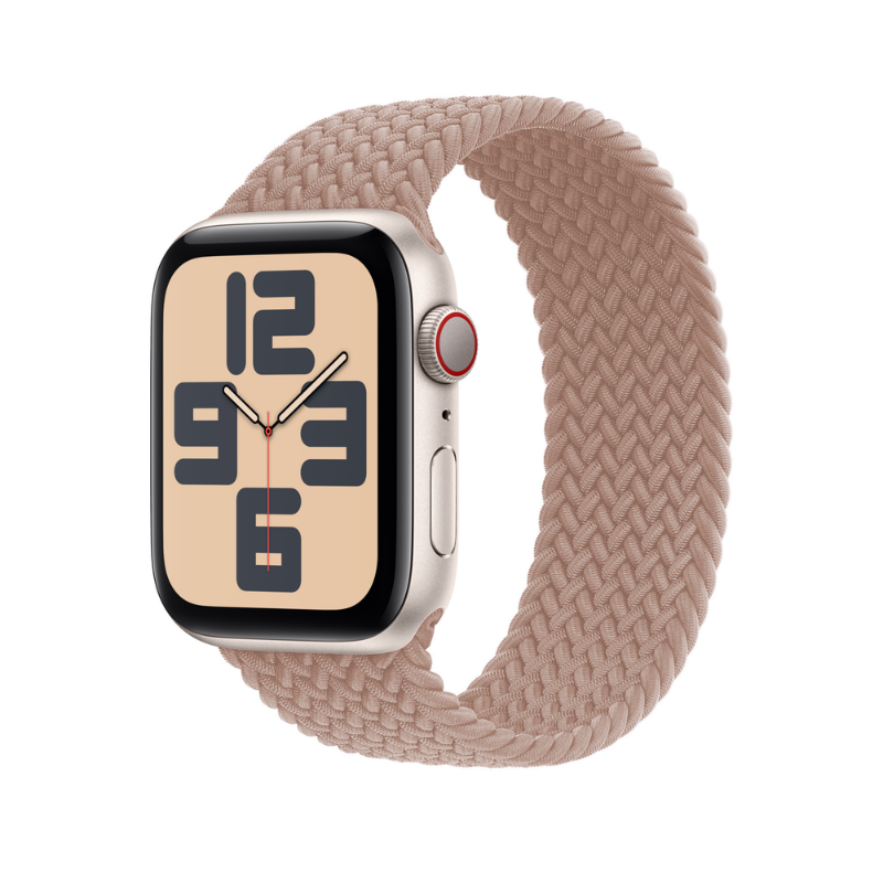 Sand Pink Braided Solo Loop for Apple Watch - Full View
