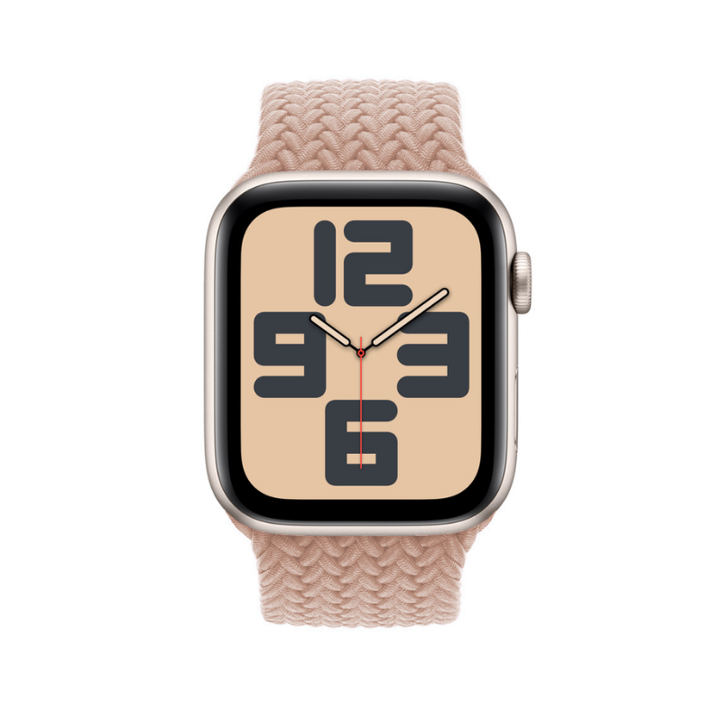 Sand Pink Braided Solo Loop for Apple Watch - Side View