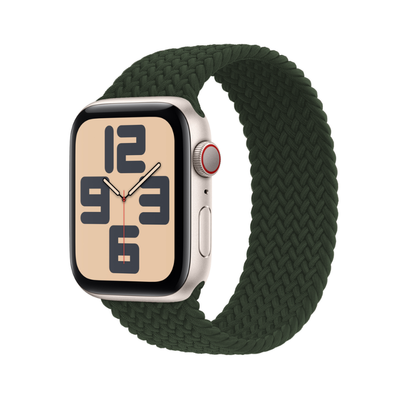 Sequoia Green Braided Solo Loop for Apple Watch - Full View