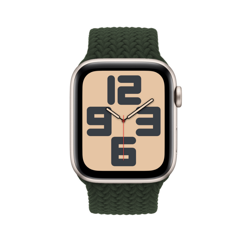 Sequoia Green Braided Solo Loop for Apple Watch - Side View