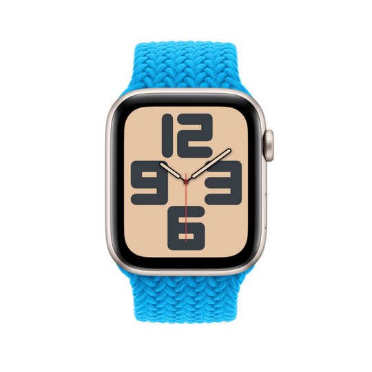 Sky Blue Braided Solo Loop for Apple Watch - Side View