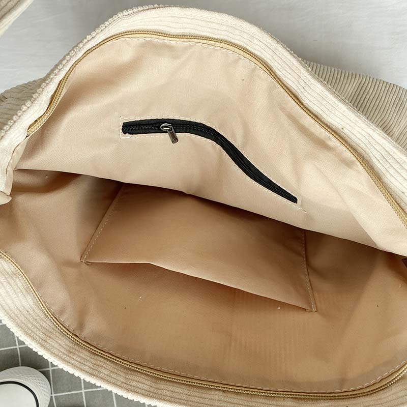 Corduroy Crossbody Bag – Lightweight Everyday Shoulder Bag
