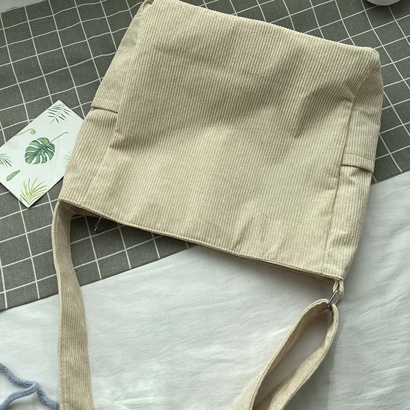 Corduroy Crossbody Bag – Lightweight Everyday Shoulder Bag