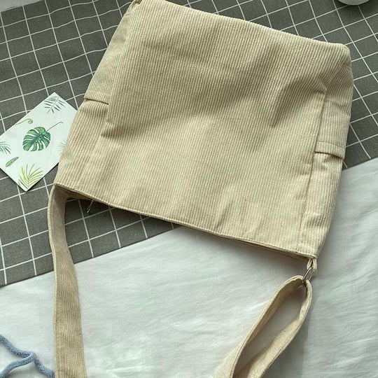 Corduroy Crossbody Bag – Lightweight Everyday Shoulder Bag