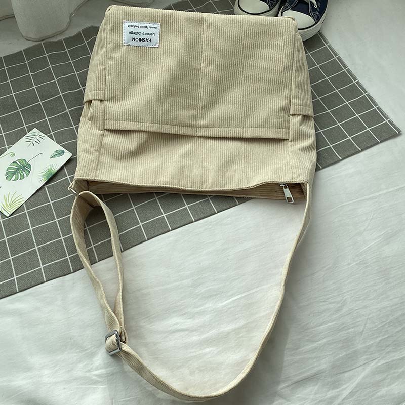 Corduroy Crossbody Bag – Lightweight Everyday Shoulder Bag