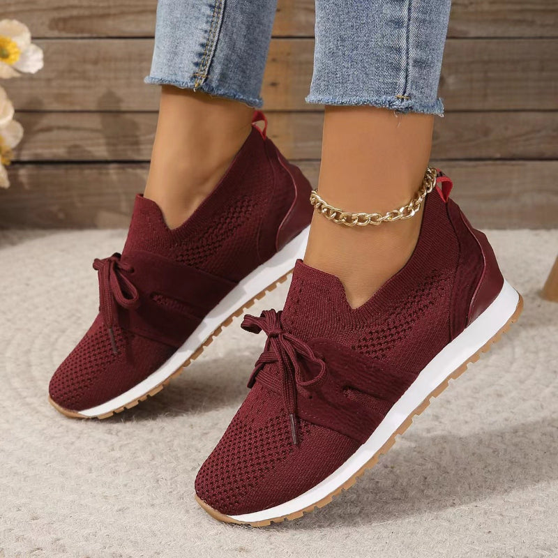 Elis Breathable Mesh Support Sneakers with Wide Cushioned Sole