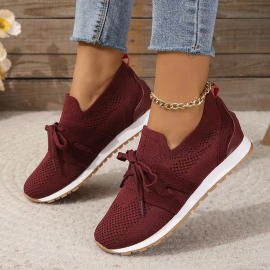 Elis Breathable Mesh Support Sneakers with Wide Cushioned Sole