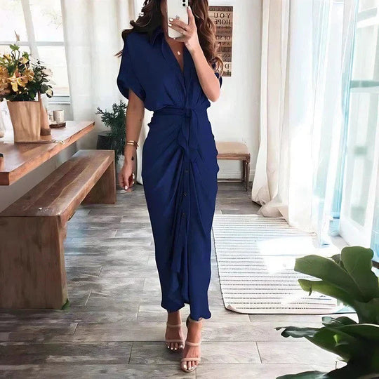 Fitted Ruched Midi Dress for Evening Events