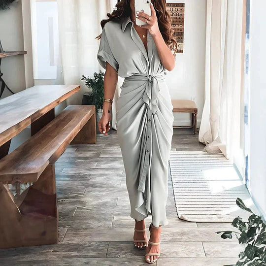 Fitted Ruched Midi Dress for Evening Events
