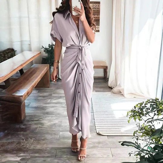 Fitted Ruched Midi Dress for Evening Events