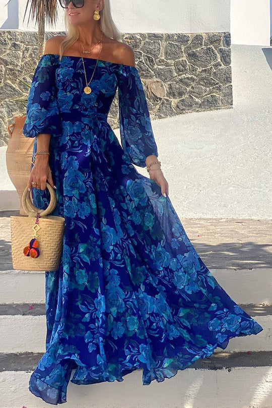 Floral Off-the-Shoulder Maxi Dress – Romantic Summer Occasion Style