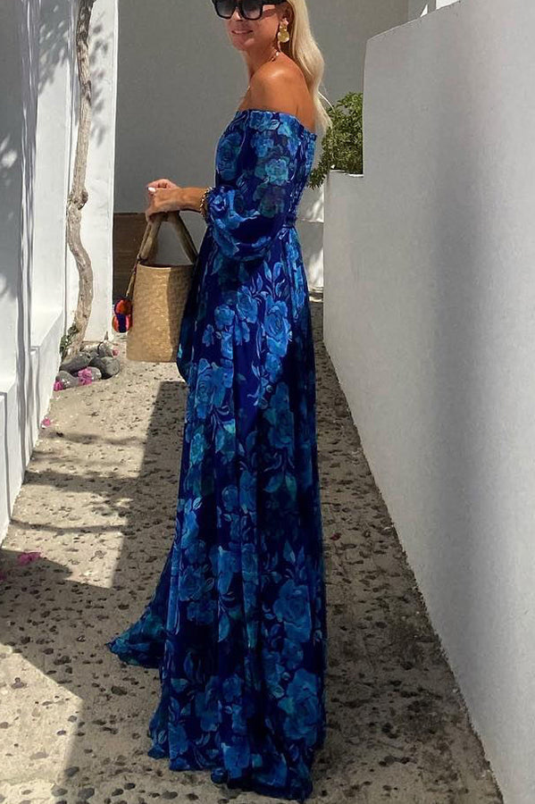 Floral Off-the-Shoulder Maxi Dress – Romantic Summer Occasion Style