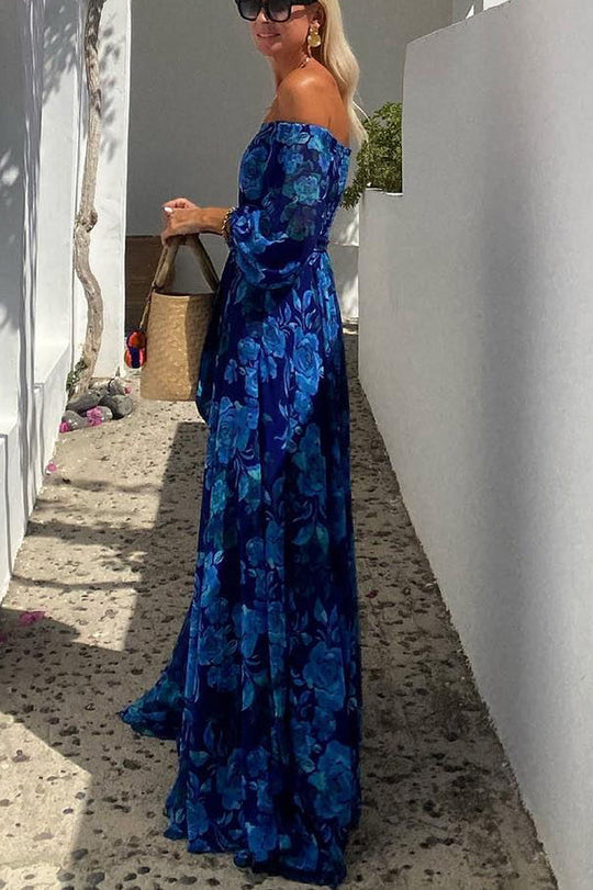 Floral Off-the-Shoulder Maxi Dress – Romantic Summer Occasion Style