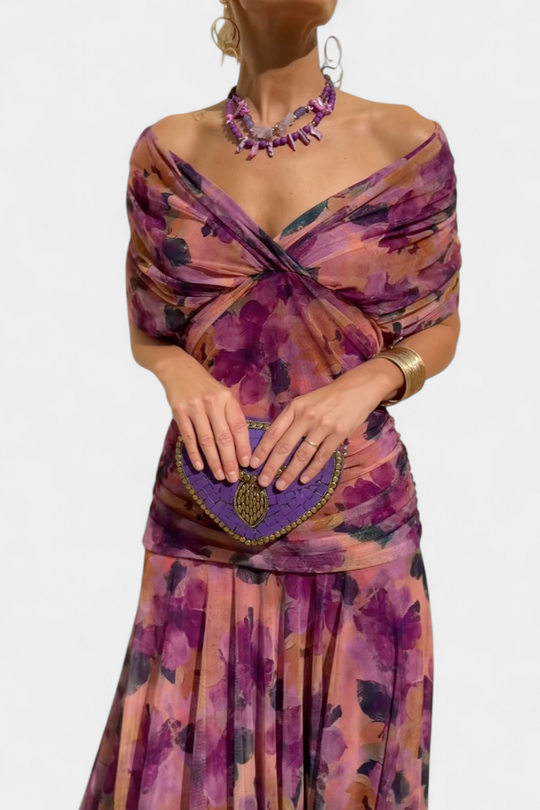 Floral V-Neck Maxi Dress – Flowing Romantic Occasion Style