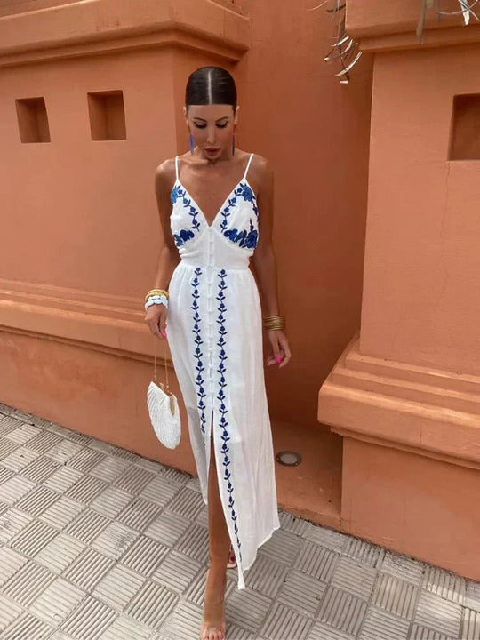 Floral Wedding Guest Dress – Elegant A-Line Occasion Style