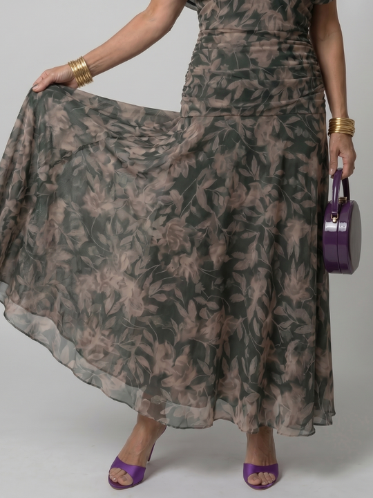 Flowing Off-Shoulder Midi Dress