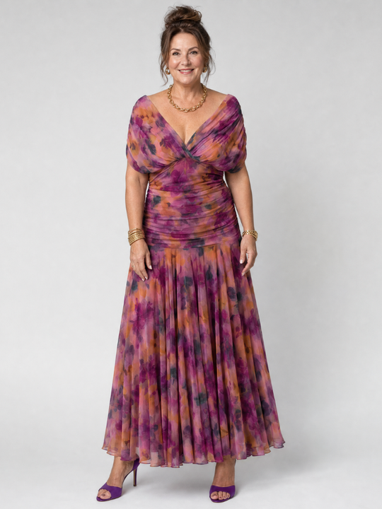 Flowing Off-Shoulder Midi Dress