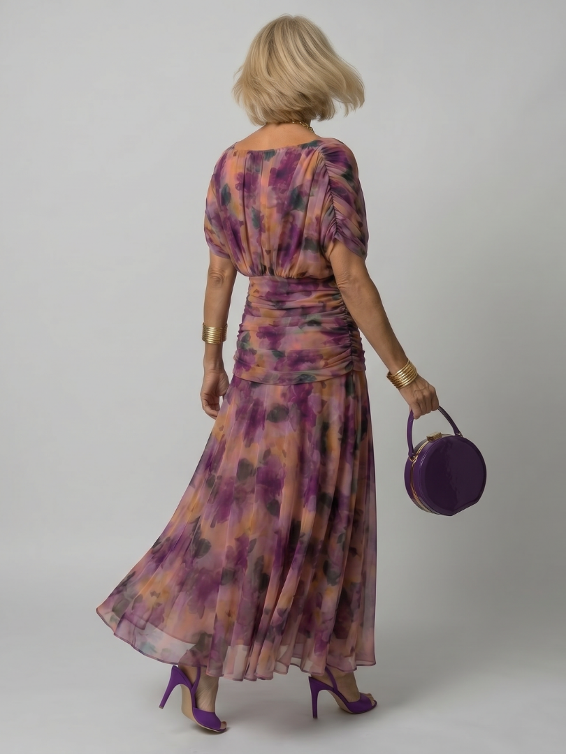 Flowing Off-Shoulder Midi Dress