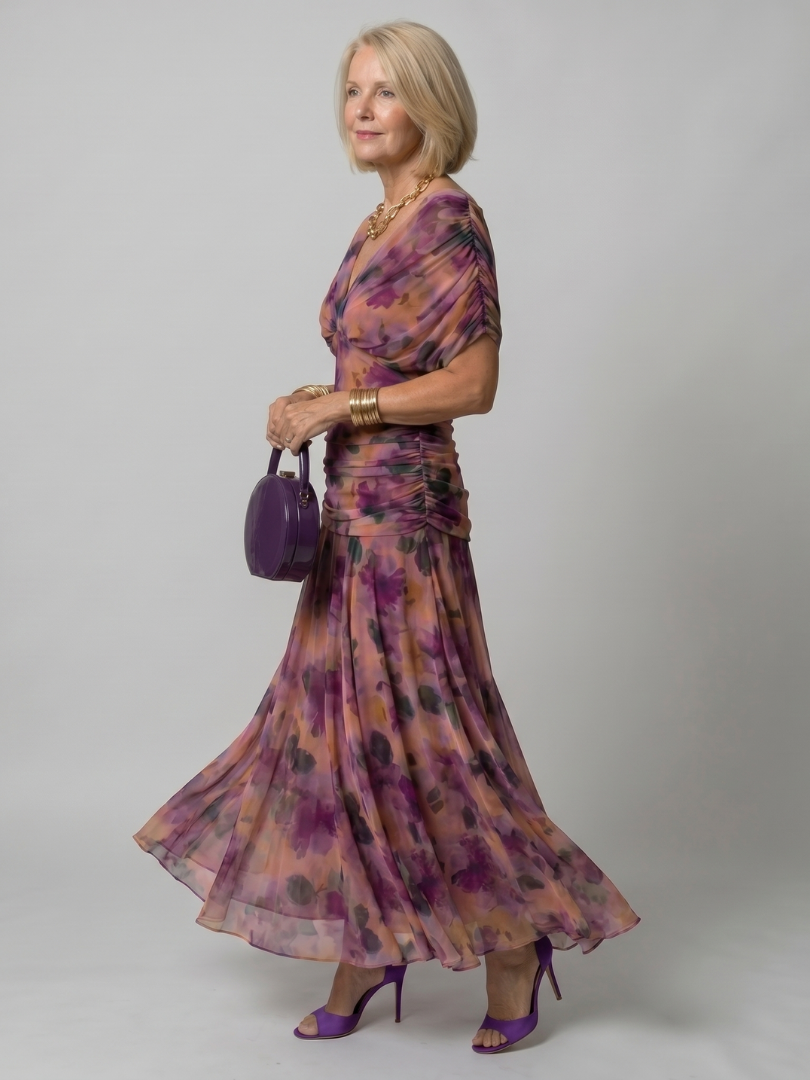 Flowing Off-Shoulder Midi Dress