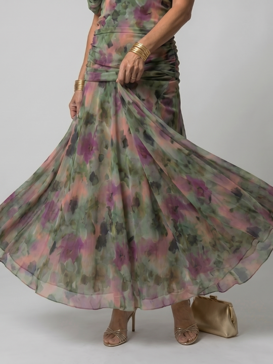 Flowing Off-Shoulder Midi Dress