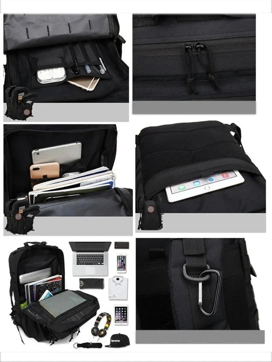50L Emergency Tactical Backpack – 14 Compartments and MOLLE System