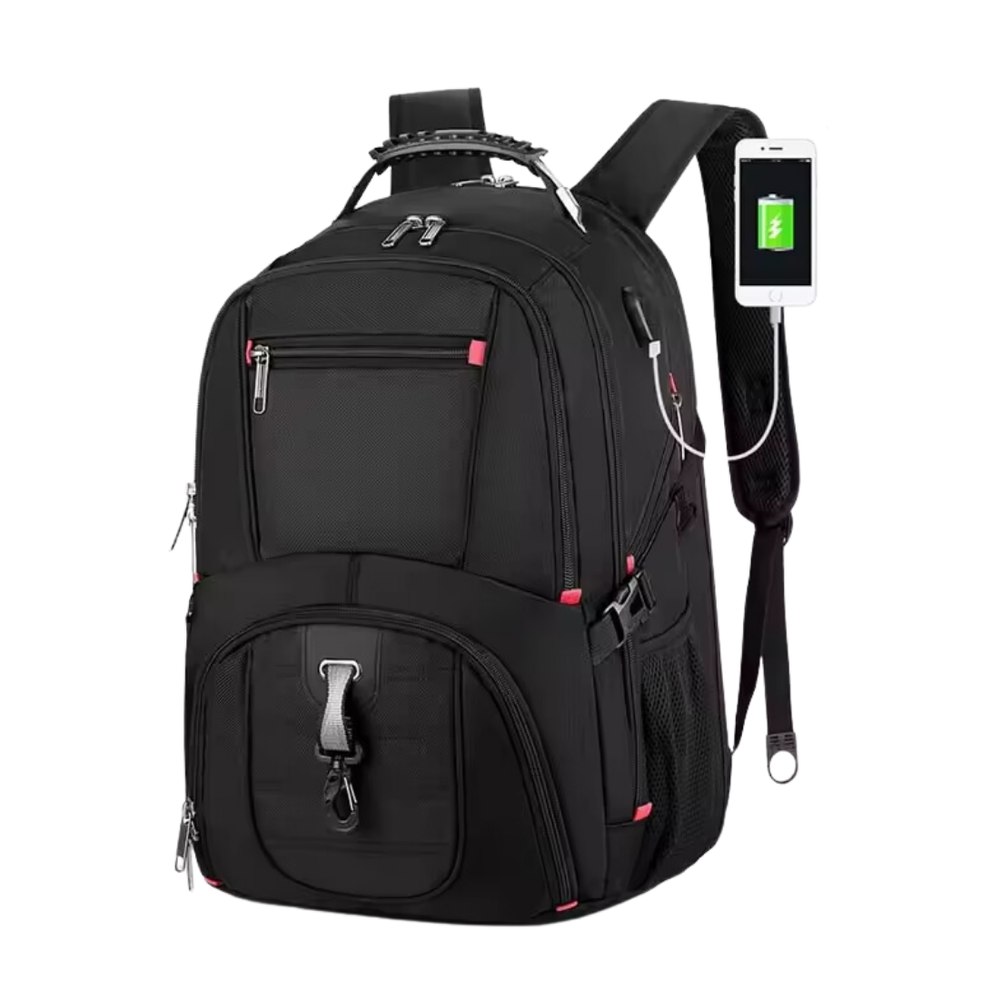 45L 17-Inch Laptop Backpack – USB Port, Anti-Theft Pockets and Water Resistance