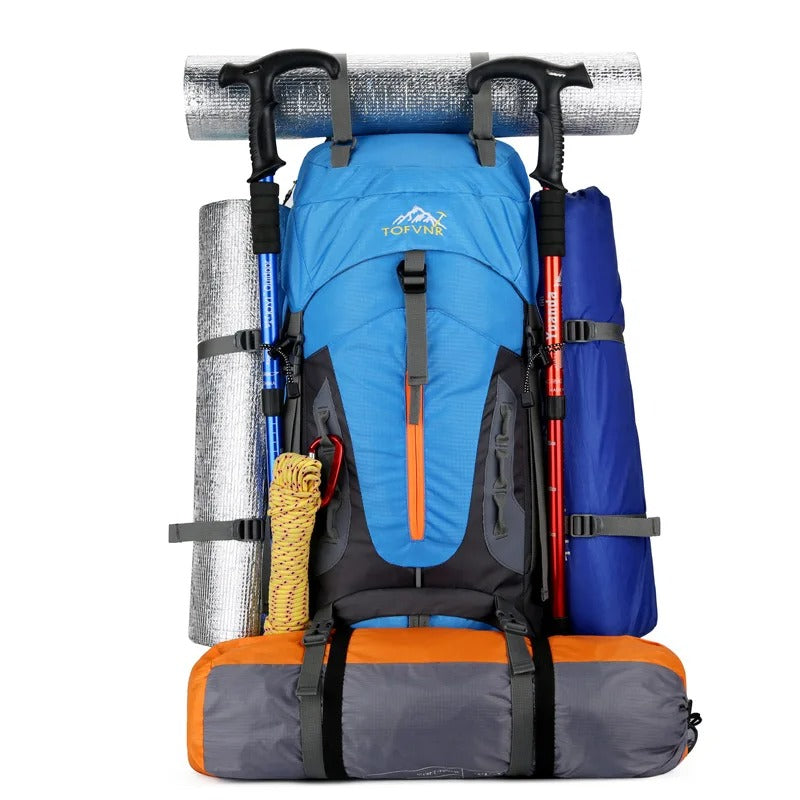 60L Waterproof Hiking Backpack – 1.2 kg Camping and Trekking Pack