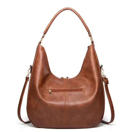 Large Vegan Leather Tassel Shoulder Bag – 43 × 40 × 13 cm