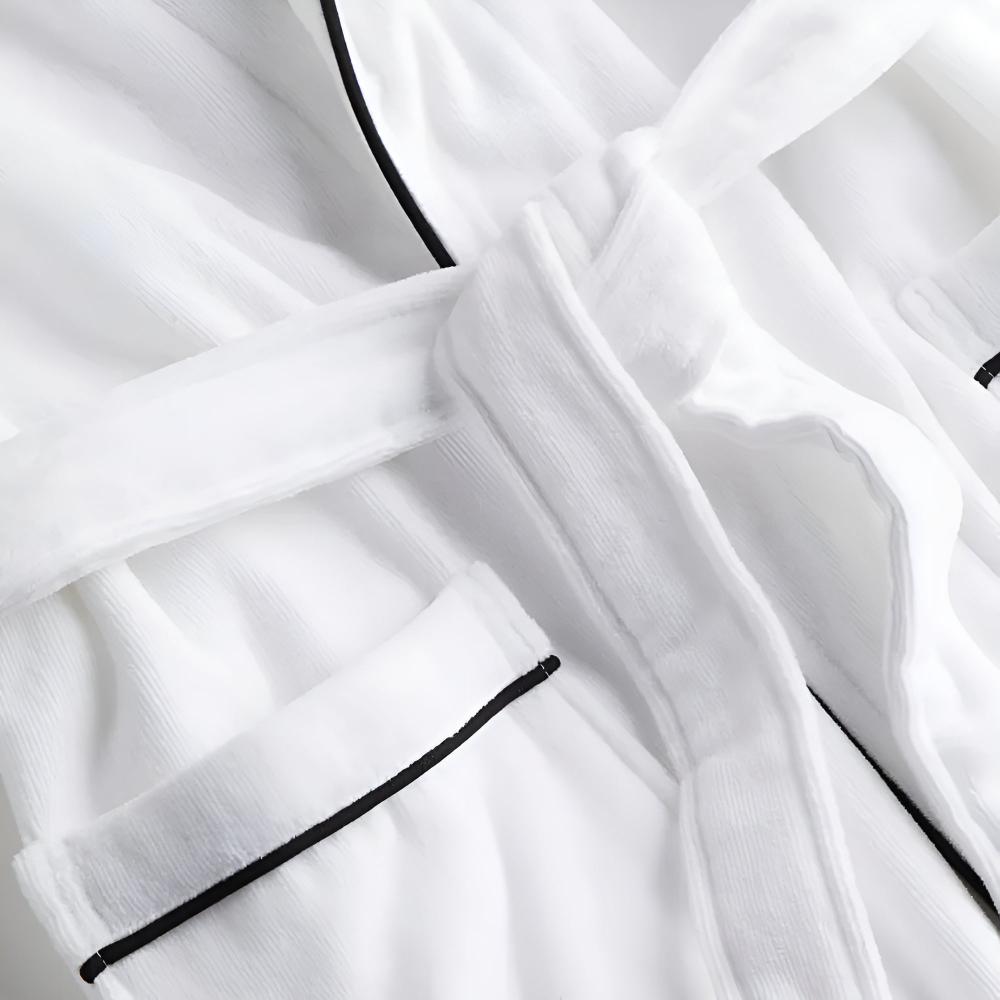 Lightweight Cotton Gauze Summer Robe – Mid-Sleeve Belted Bathrobe
