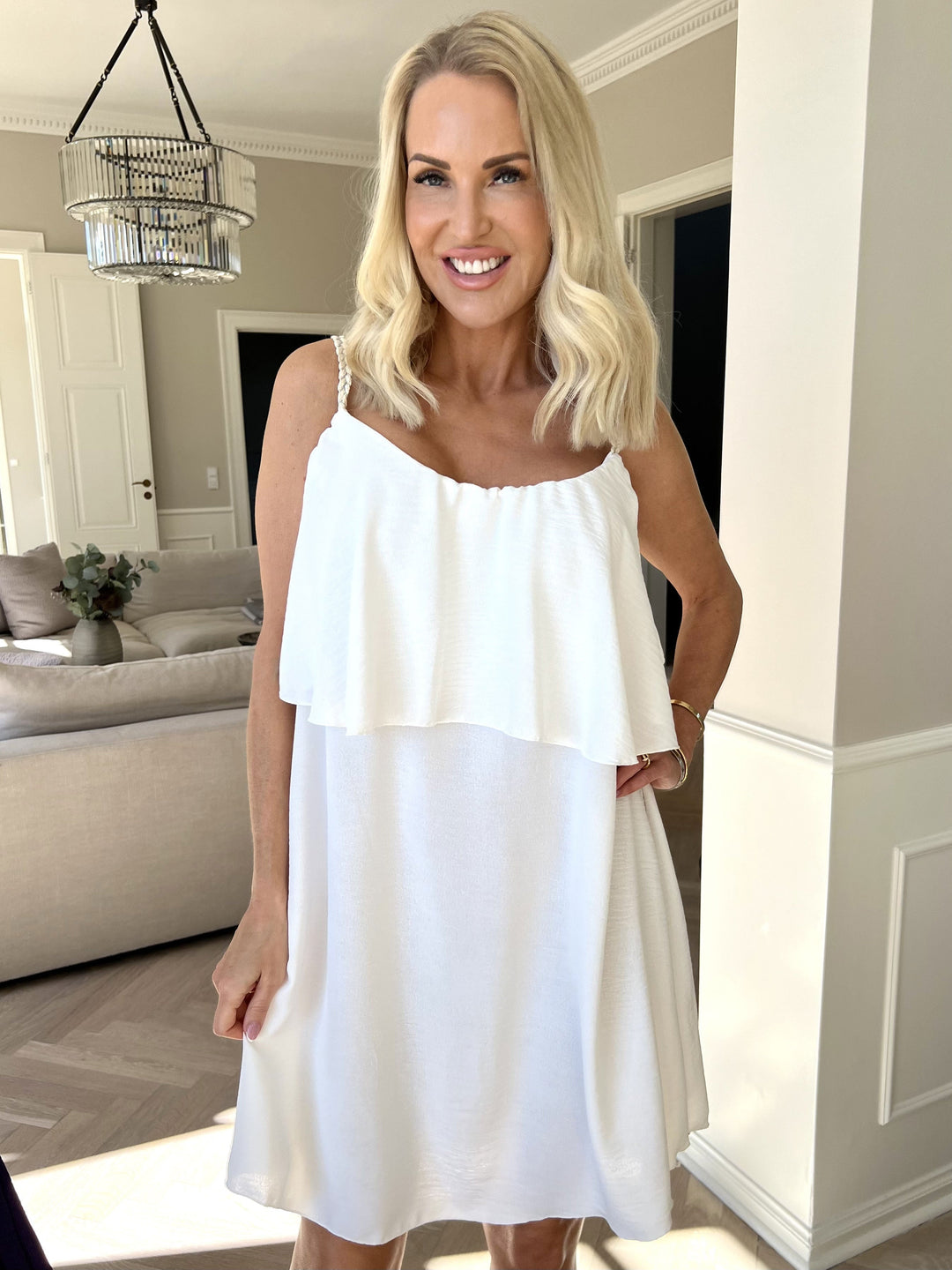 Lightweight Midi Slip Dress with Fine Straps