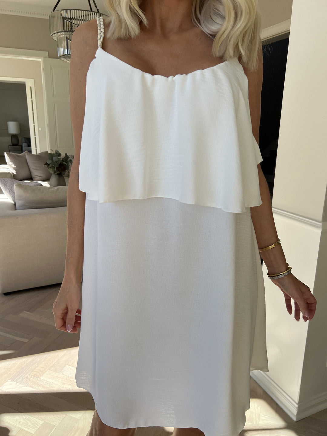Lightweight Midi Slip Dress with Fine Straps