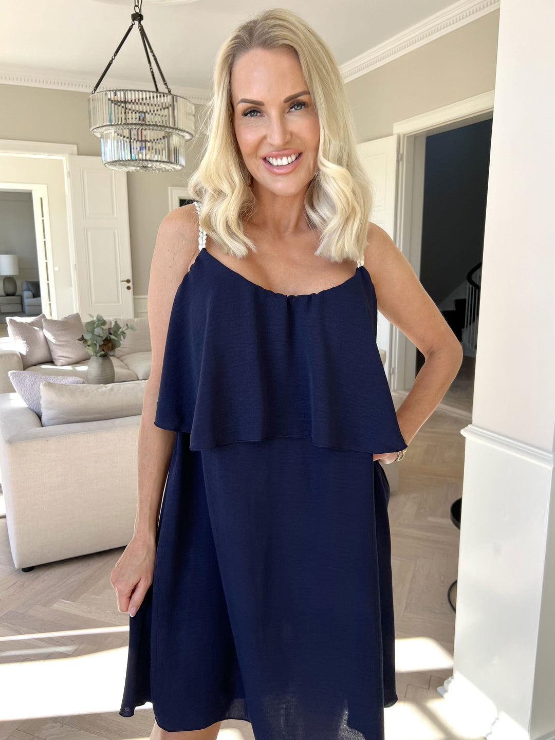 Lightweight Midi Slip Dress with Fine Straps