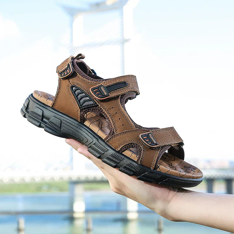 Men’s Adjustable Outdoor Sandals with Cushioned Ergonomic Sole