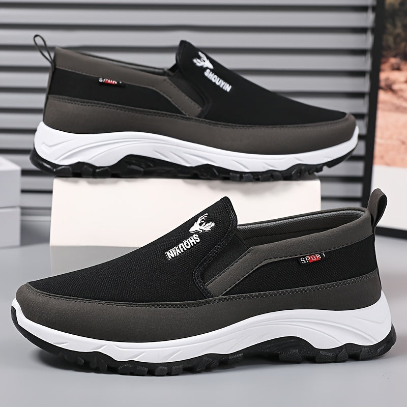 Men's Breathable Mesh Slip-On Sneakers with Lightweight EVA Sole