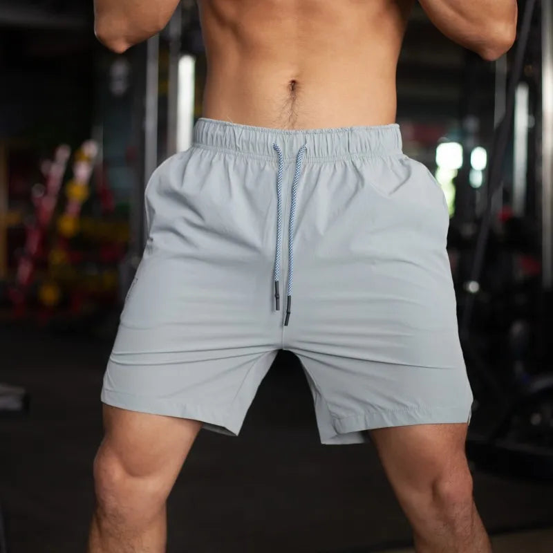 Men's Breathable Quick-Dry Training Shorts with Drawstring Waist