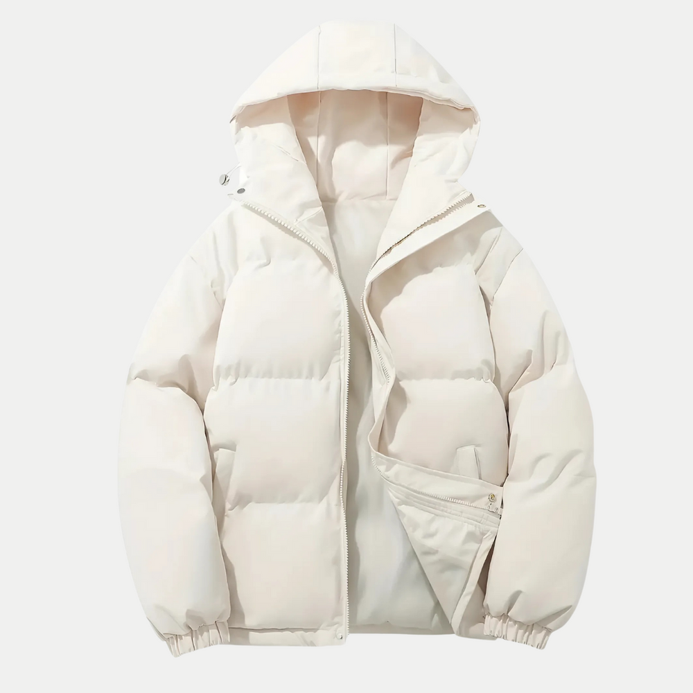 Men's Classic Down-Insulated Hooded Winter Bomber Jacket