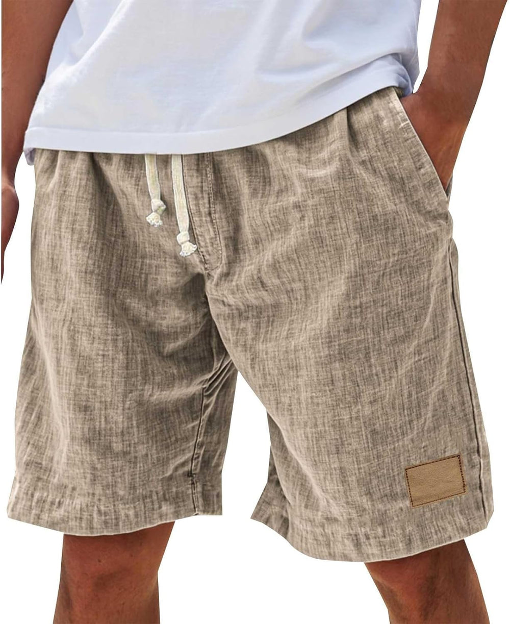 Men's Cotton-Blend Summer Shorts – Relaxed Elastic Waist, S–3XL