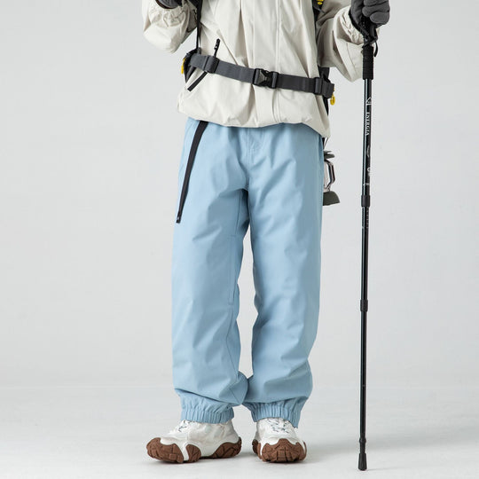 Men’s Fleece-Lined Waterproof Ski Pants – Mid-Rise Hardshell Trousers