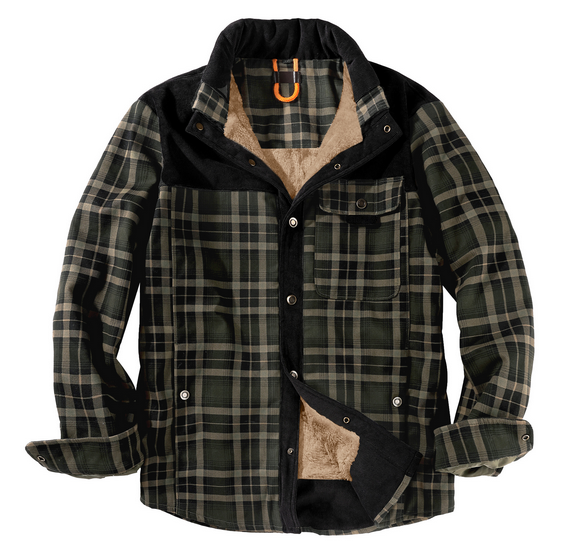 Men's Fleece-Lined Weather-Resistant Lumberjack Jacket