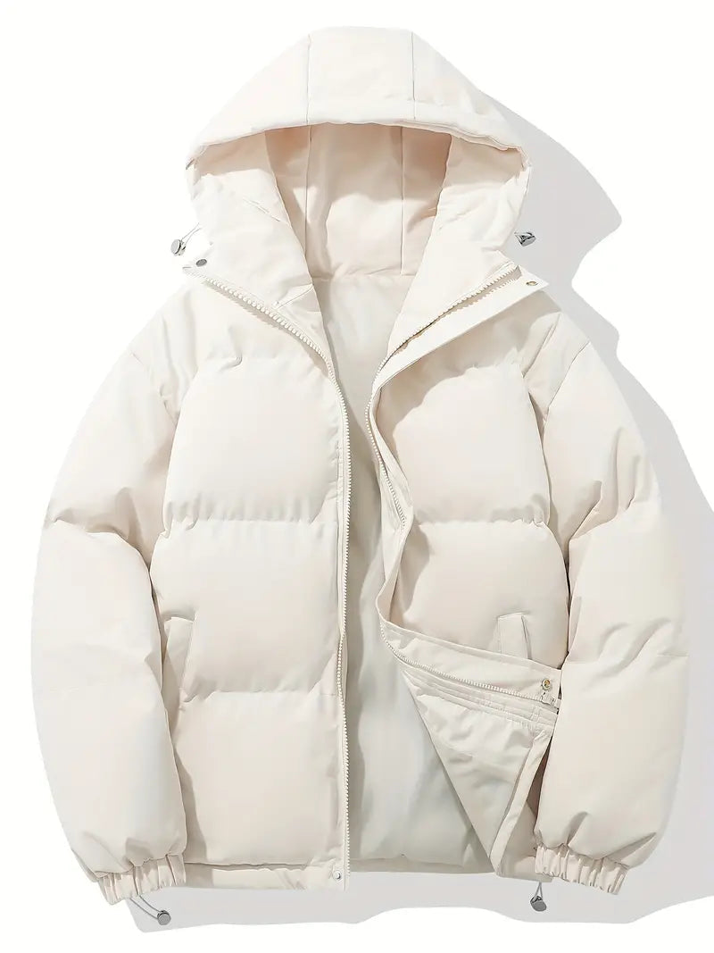 Men's Hooded Quilted Jacket – Lightweight Insulation and Secure Pockets