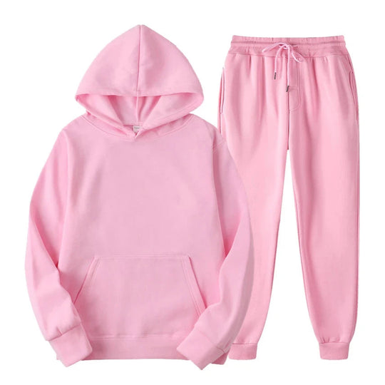 Men’s Hoodie and Jogger Set – Modern Slim-Relaxed Tracksuit
