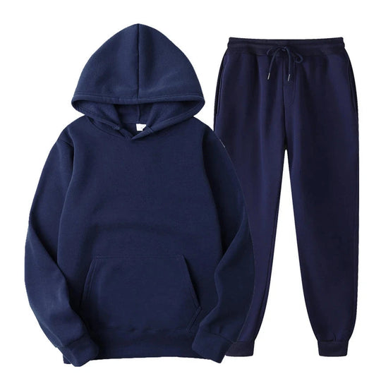 Men’s Hoodie and Jogger Set – Modern Slim-Relaxed Tracksuit