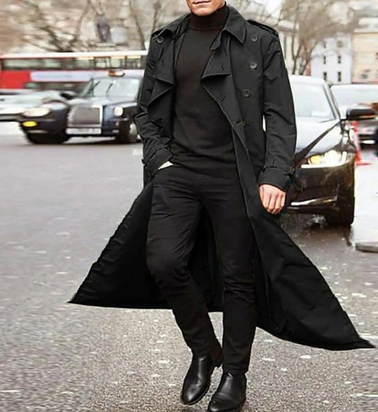Men’s Lightweight Belted Trench Coat – Smart Casual Style