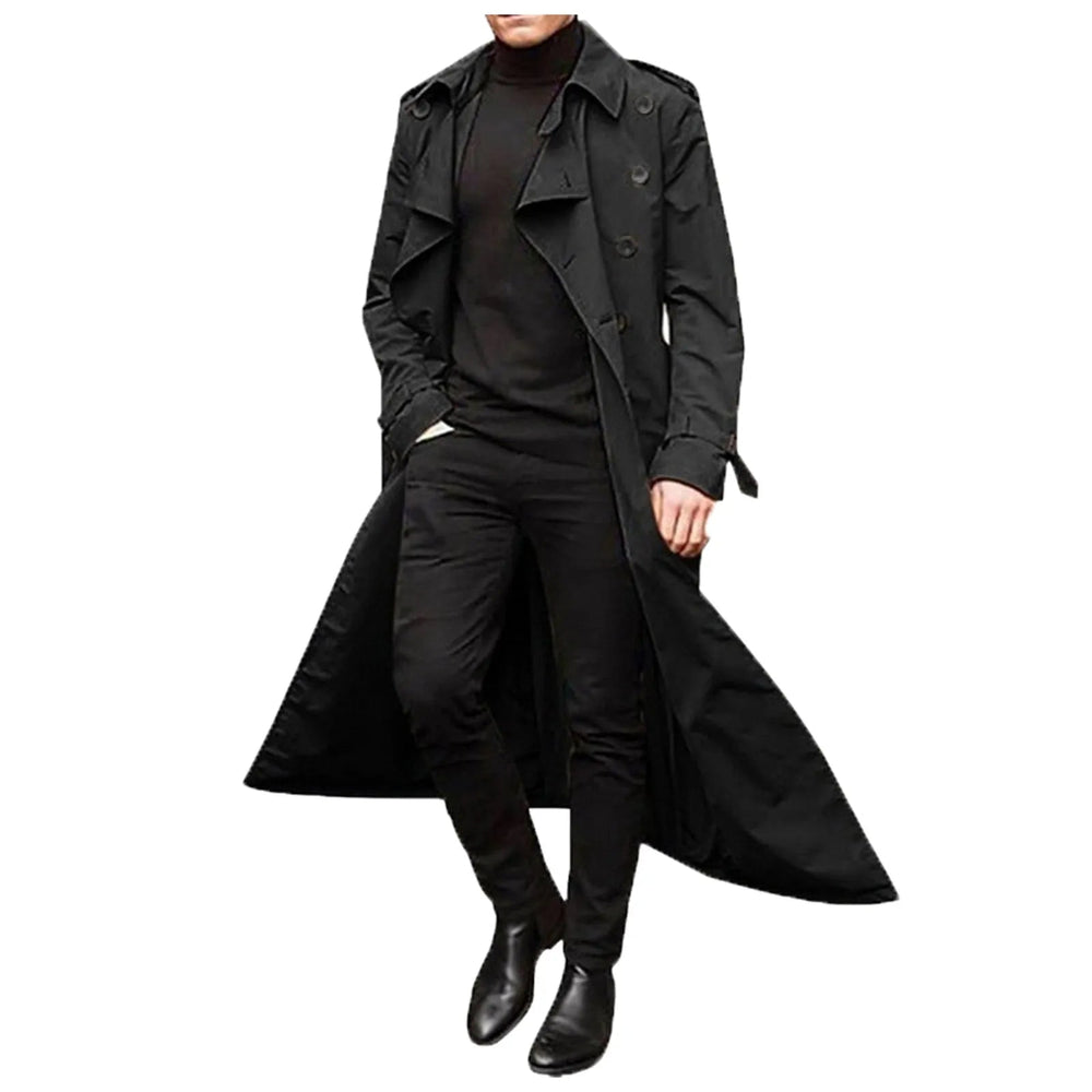 Men’s Lightweight Belted Trench Coat – Smart Casual Style