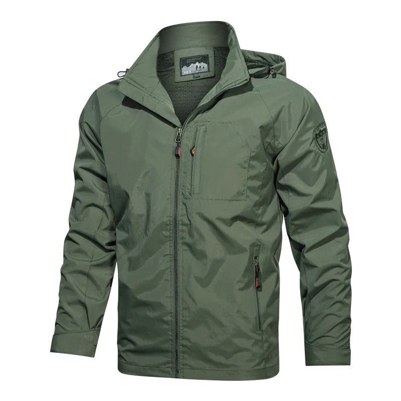 Men's Lightweight Breathable Summer Jacket with Multiple Pockets