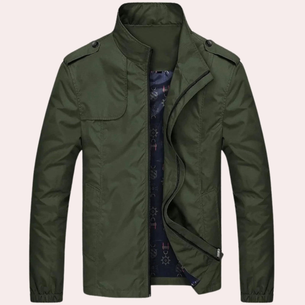 Men's Lightweight Breathable Zip-Up Windbreaker Jacket